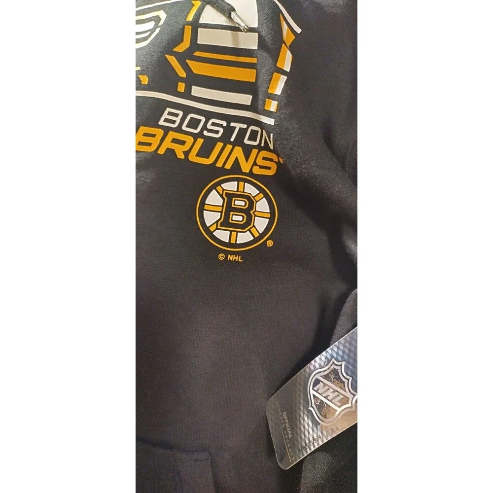 New Large NHL Boston Bruins Hooded Sweatshirt With Tags Hockey Official L